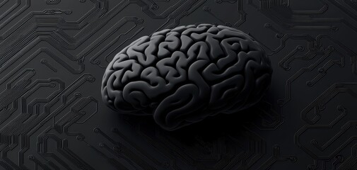 Seamless pattern of AI-powered neural implants, real-time brainwave tracking circuits, and glowing bioelectrical feedback waves, futuristic neuro-tech