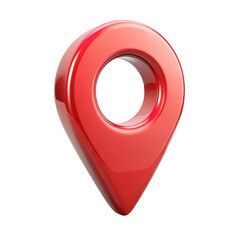 3d pin domain marker isolated on white