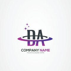 Modern Letter DA AD Planet space logo design With Creative Vector Elements