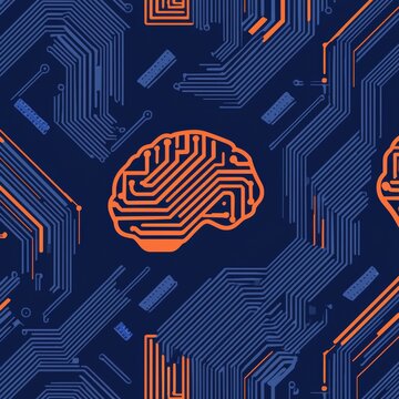 Seamless pattern of AI-driven quantum neuro-resonance transmitters, futuristic brainwave connectivity enhancers, and cybernetic cognition optimization chips