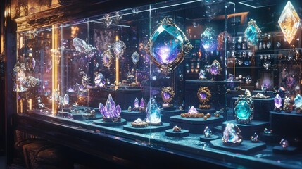 Enchanted Gemstone Collection: A Mystical Display of Sparkling Treasures