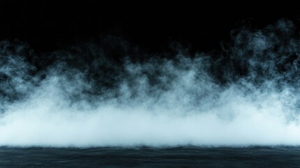 Fototapeta premium Mysterious Foggy Landscape: A Dark and Dreamy Scene
