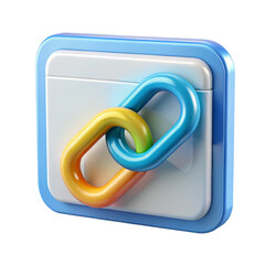 3d silver and blue icon