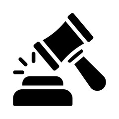 gavel glyph icon