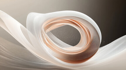 Abstract Flowing Ribbon in Soft Tones