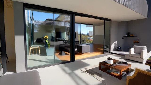 Beautiful modern home in South Australia, urban environment, modern accessories and furniture	