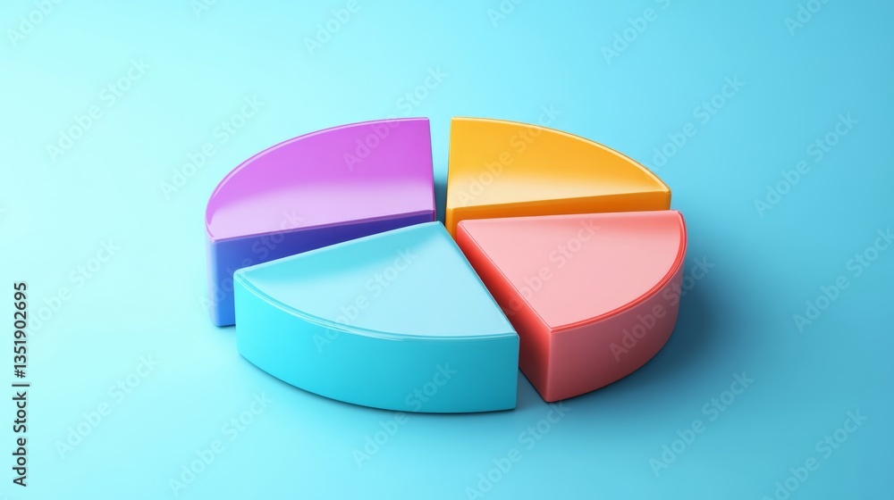 Poster d pie chart with labeled percentage values, improving clarity and readability.