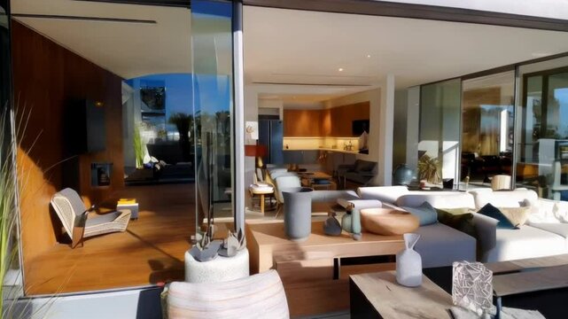 Beautiful modern home in South Australia, urban environment, modern accessories and furniture	