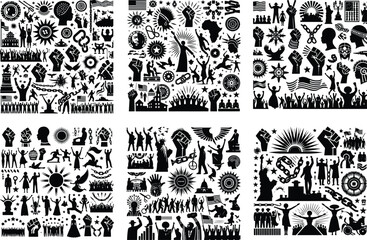 International Workers' Day Silhouette Vector 