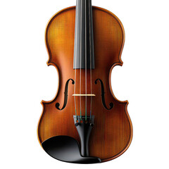 Classic wooden violin isolated on white background