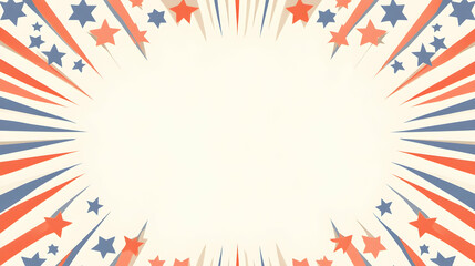 Obraz premium Patriotic starburst background for Independence Day celebrations