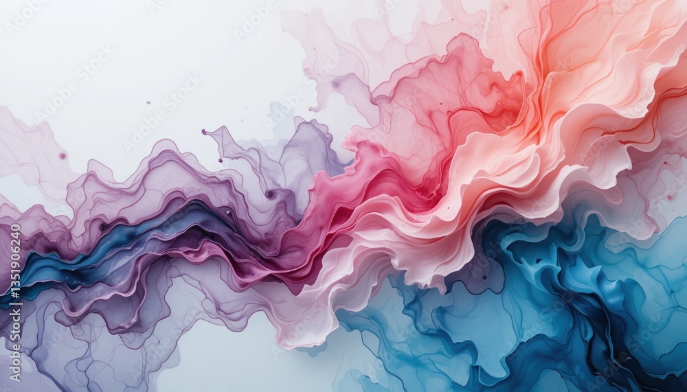 Poster abstract fluid art creation digital medium colorful swirls artistic environment close-up view modern