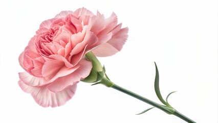 Carnation flower isolated on a white background. (Flower)