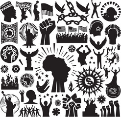 American Independence Day Silhouette Vector Bundle