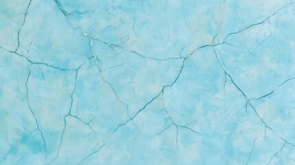 Cracked Ice Surface Texture: Aqua Blue Abstract Background