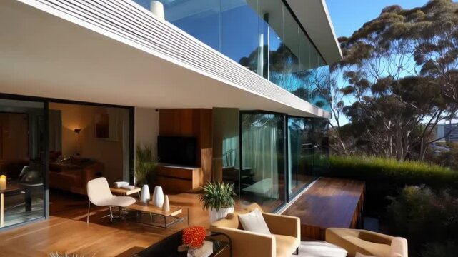 Beautiful modern home in South Australia, urban environment, modern accessories and furniture	