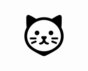 Cartoon Cat Vector Icon Logo Design Illustration for Businesses, Children’s Products, and T-shirts