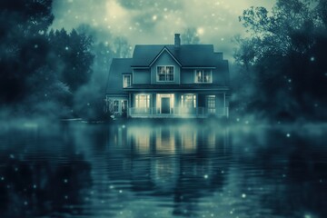 Real estate concept. Mixed media content