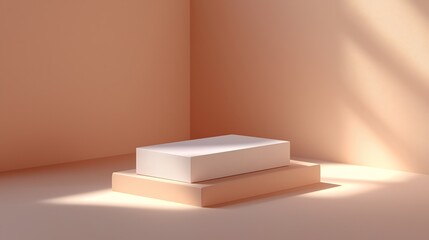 Minimalist business card mockup stacked soft shadows and neutral lighting