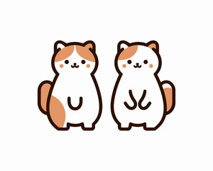 Cartoon Cat Vector Icon Logo Design Illustration for Businesses, Children’s Products, and T-shirts