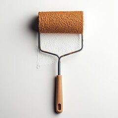 Fototapeta premium Paint roller tool with paint dripping