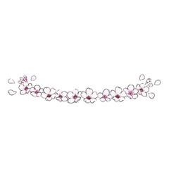 桜の花のイラストフレーム