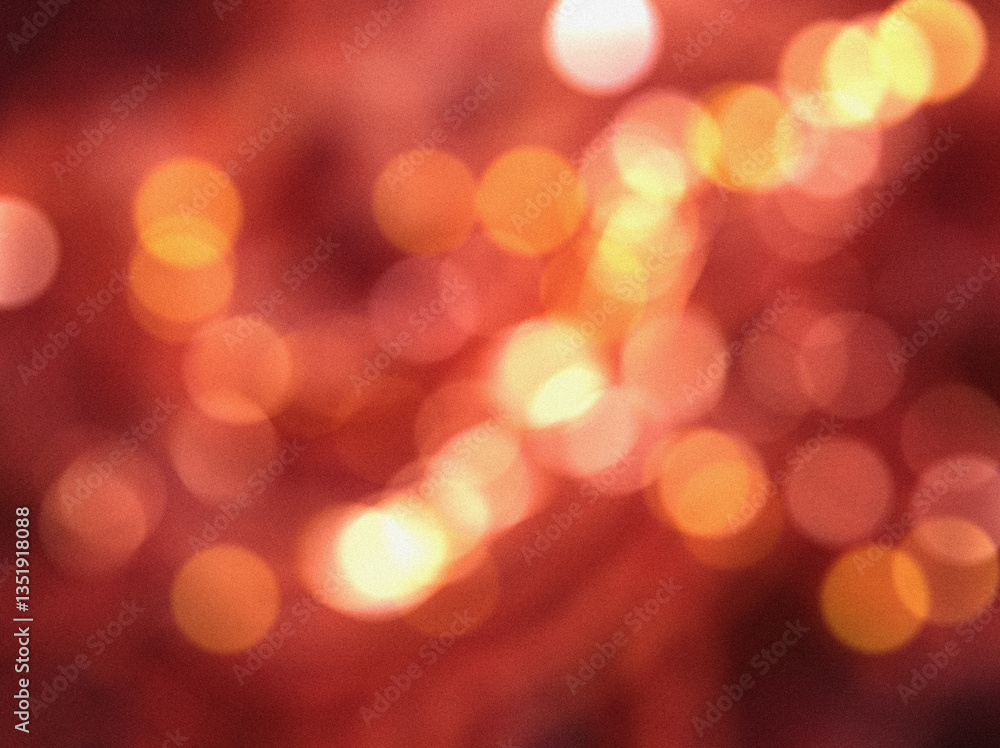 Poster shining bokeh circles and glowing lights. bright blurred background noise dust grain effect, gradien