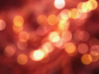 Obraz premium Shining bokeh circles and glowing lights. Bright blurred background noise dust grain effect, gradient transitions. Glowing bokeh circles, sparkling abstract background decoration. 