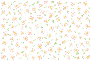 ピンク色の花の模様