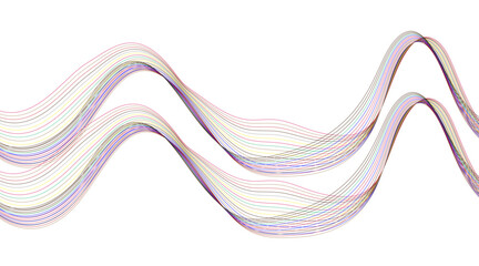 Abstract colorful wave vector banner template dynamic flowing wave lines design element. Technology abstract lines on white background.