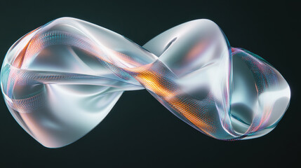 Abstract Twisted Ribbon with Light Effects