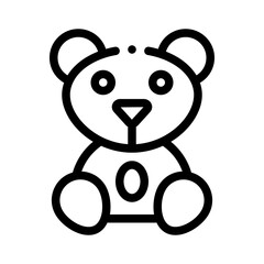 teddy bear line icon