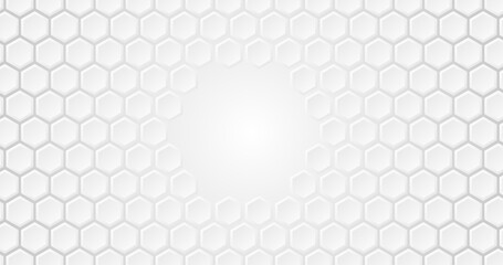 White Hexagon Background White Hexagon pattern Vector illustration