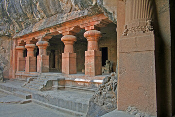 India, Mumbai, Elephanta Island Caves, Gharapuri,