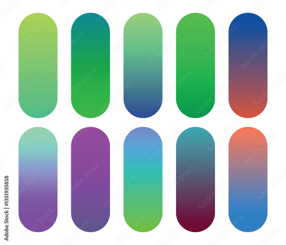 Poster gradient gradient color set element for graphic design