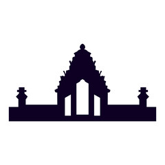 Silhouette of Pura Bali