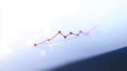 Rising Financial Chart on Digital Display