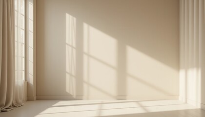 Obraz premium Serene natural light in minimalist interiors