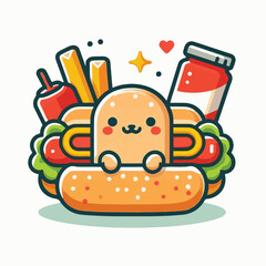 snack, sausage, tasty, meal, food, bun, hotdog, mustard, lunch, delicious, grilled, meat, ketchup, american, fast, sandwich, dinner, hot, hot dog, dog, bread, isolated, fast food, fastfood, unhealthy,