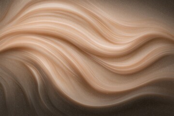 Abstract Beige Waves with Glittering Texture and Flowing Movement in Stock Photography