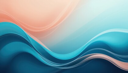 Obraz premium Fluid motion abstract waves digital art composition modern design serene environment aesthetic perspective colorful harmony for visual creativity