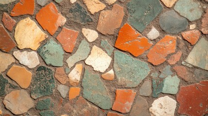 Multicolored Stone Mosaic Texture Background