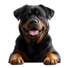 Obraz premium 3d Rottweiler isolated on transparent background, PNG