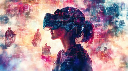 Ancient Knowledge Meets Technology: Student in VR Among Philosophers and Equations