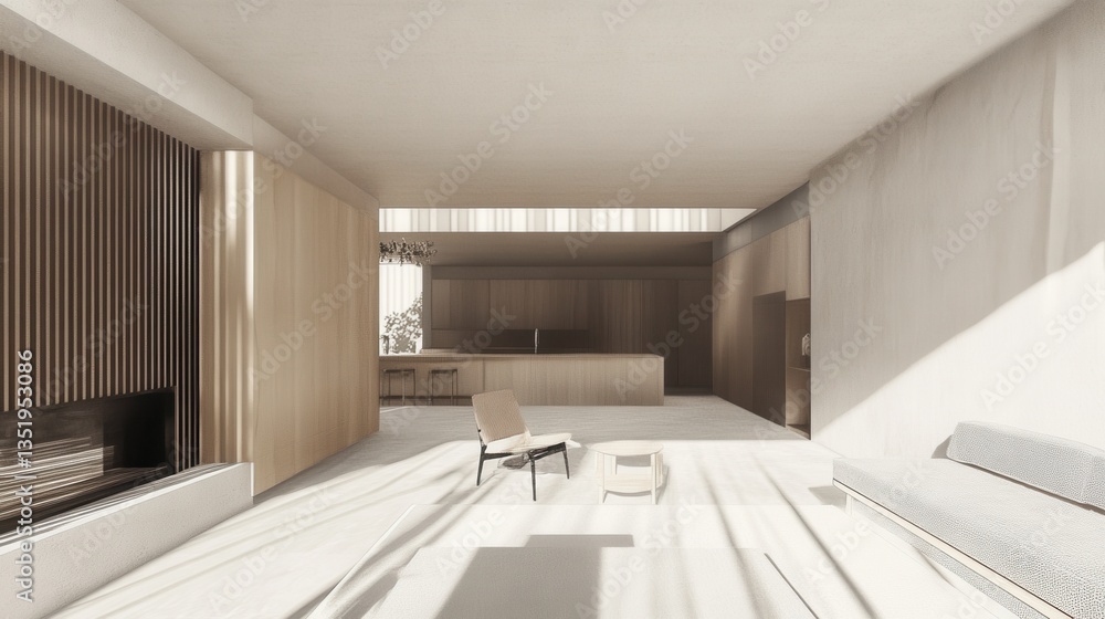 Poster layered minimalism adds depth to spaces
