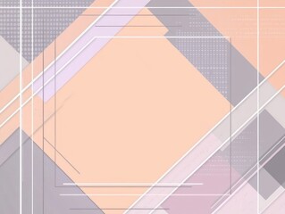 Soft peach, lavender, and gray geometric patterns combined with thin white lines form a modern vector background