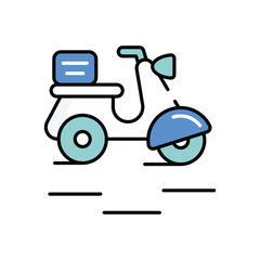 Food delivery vector icon stock illustration