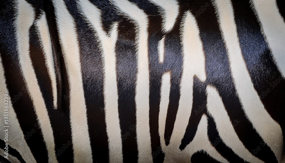 Poster texture of print fabric striped zebra. generated image