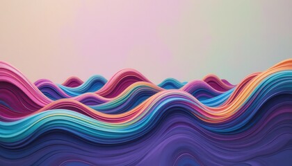 Dynamic colorful waves abstract art digital medium vibrant environment aerial view visual concept