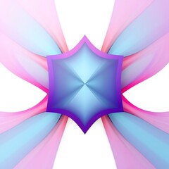 Abstract Starburst Design with Geometric Center and Flowing Bands